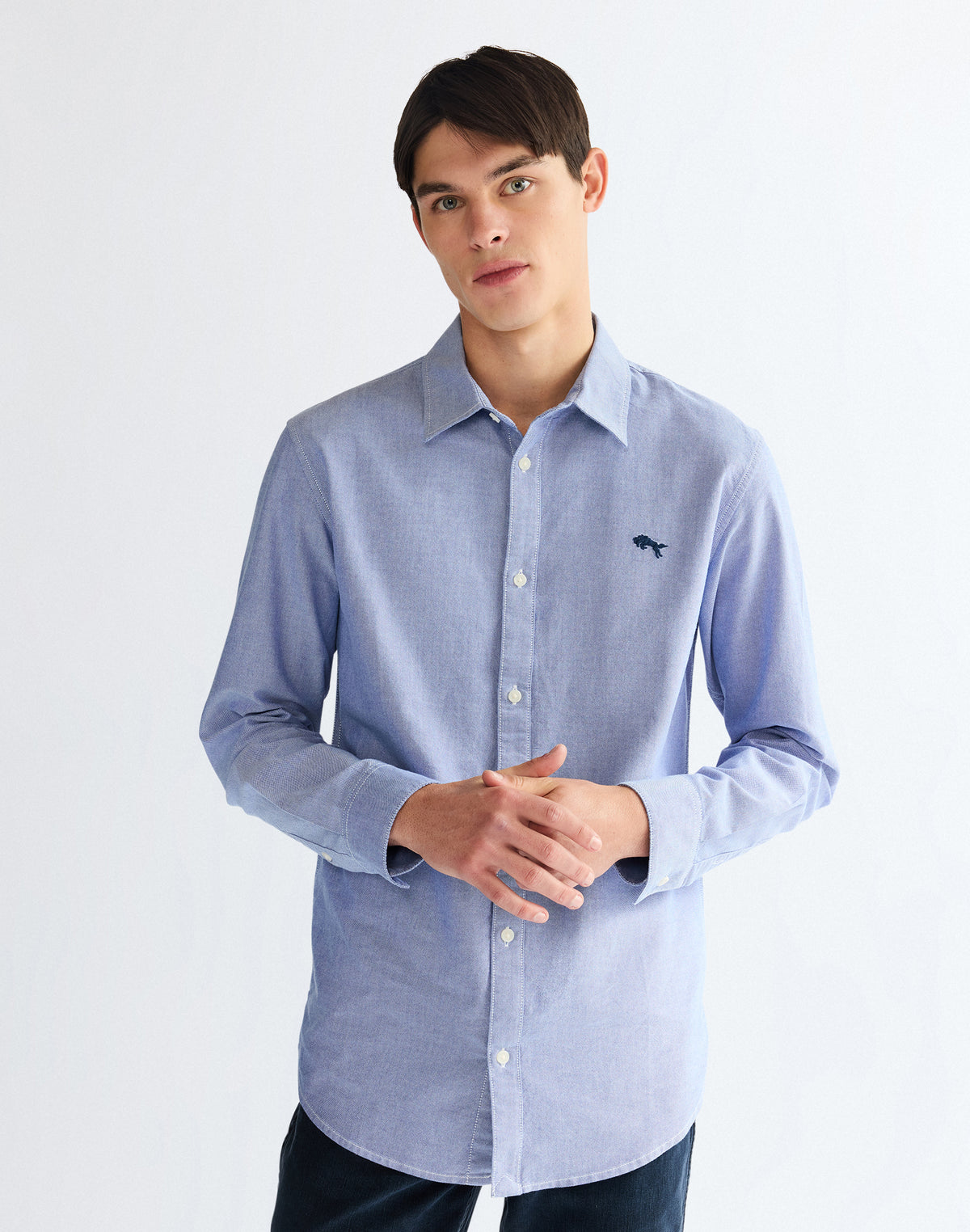 Wrangler LS Shirt – Oxford Blue