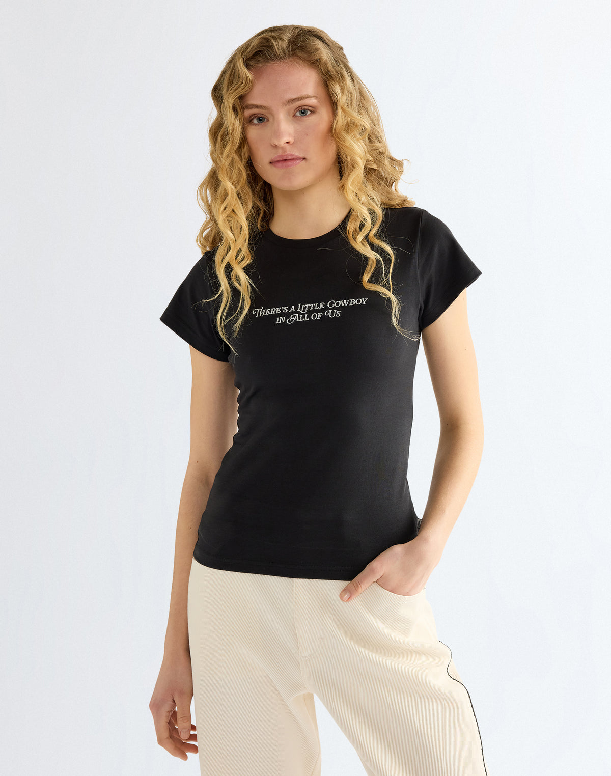 Wrangler Shrunken Band Tee – Jet Black