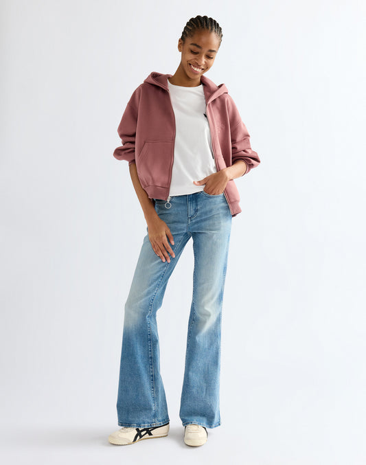 Wrangler Oversized Zip Up – Rose Brown