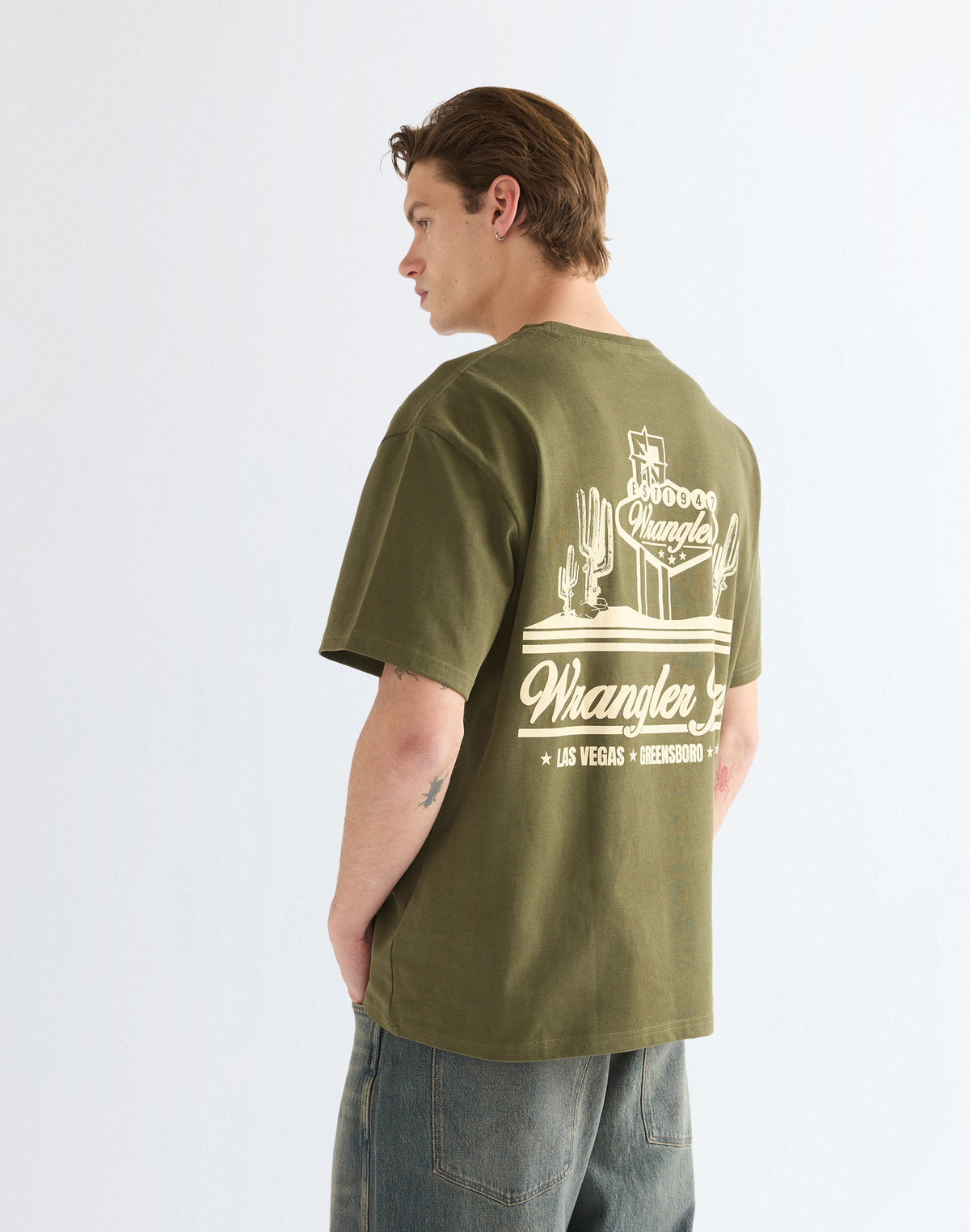 Wrangler Vintage Tee – Olive Night