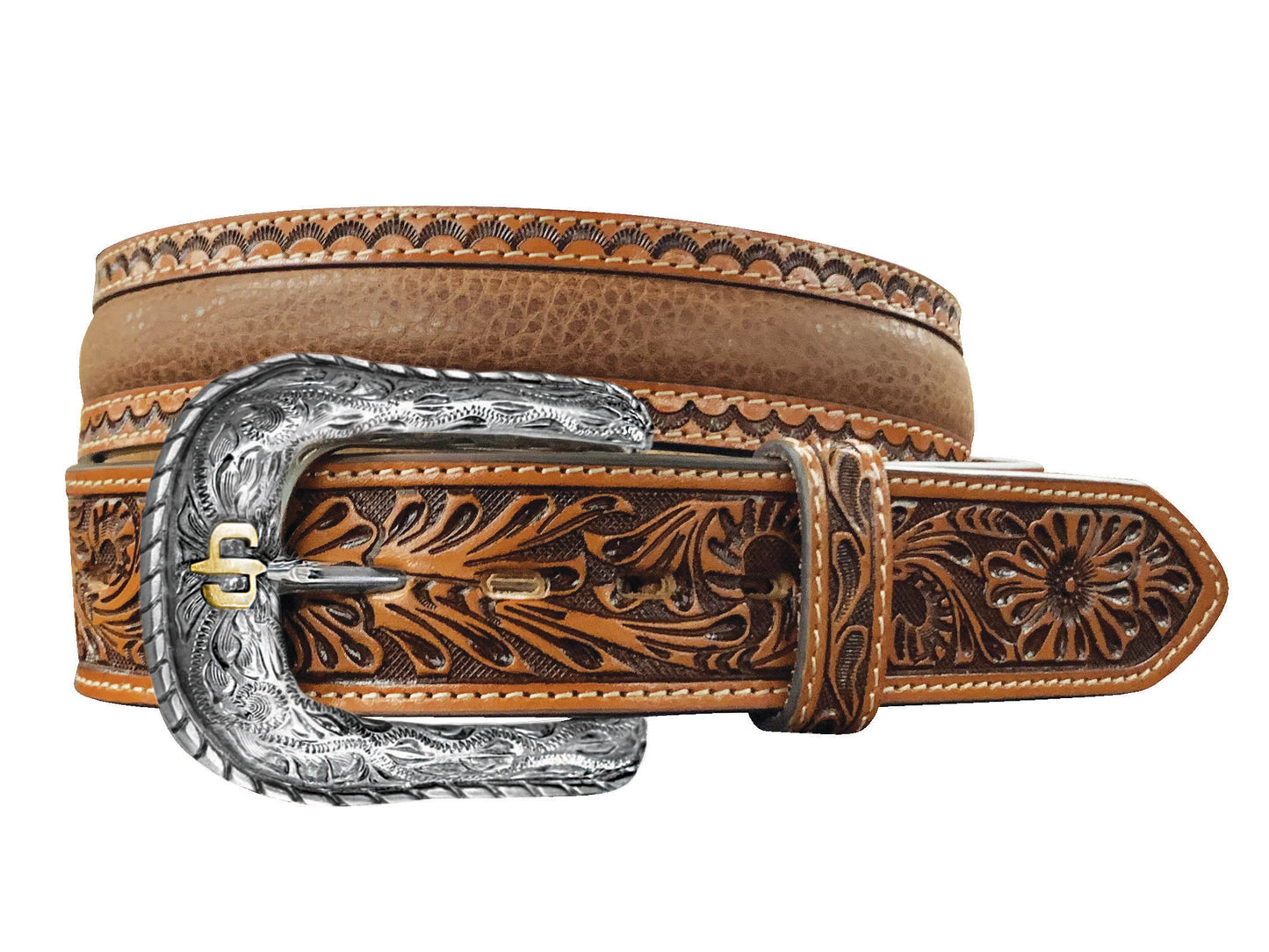 Tooled Leather Belt