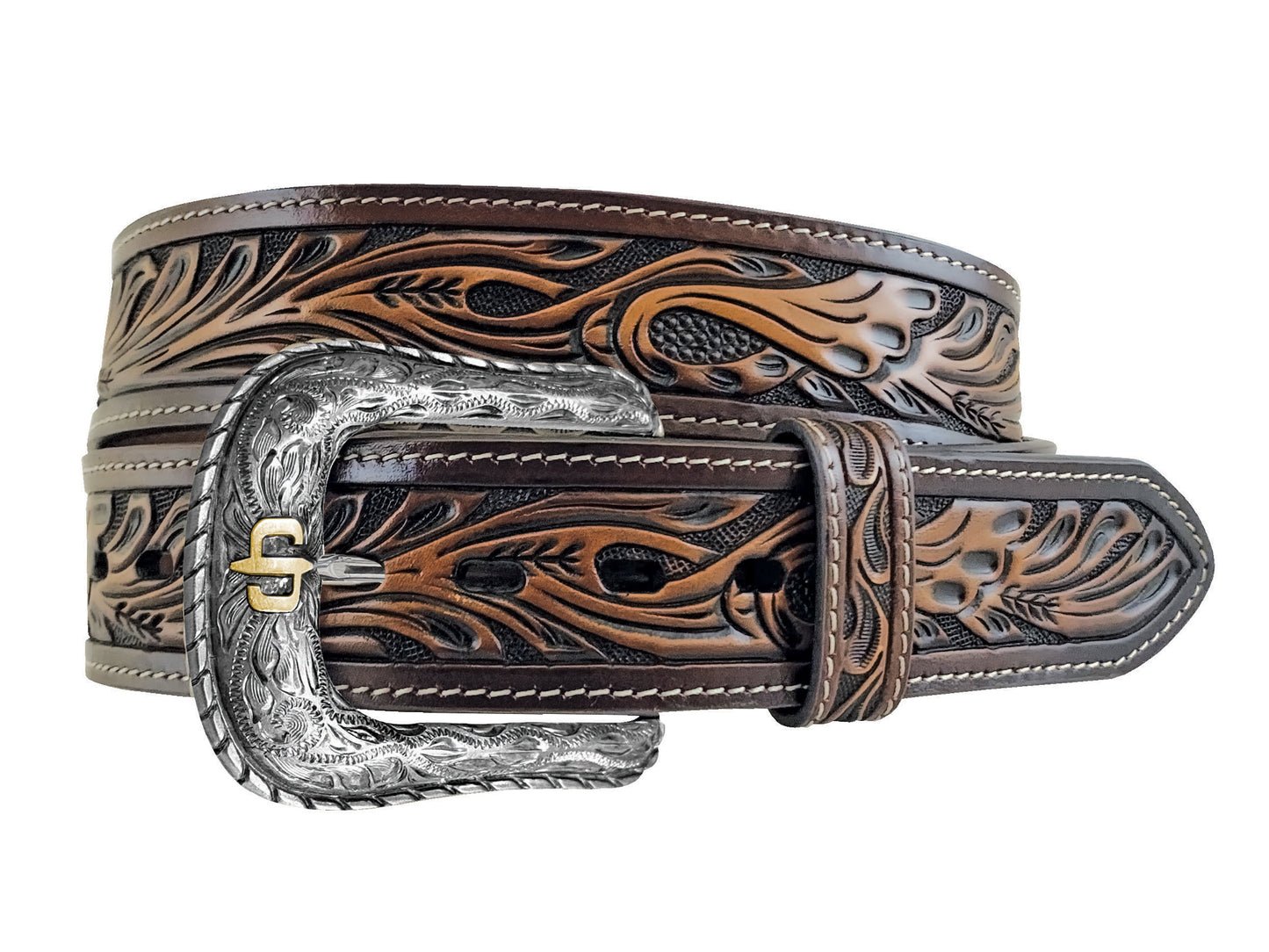 Tooled Leather Belt