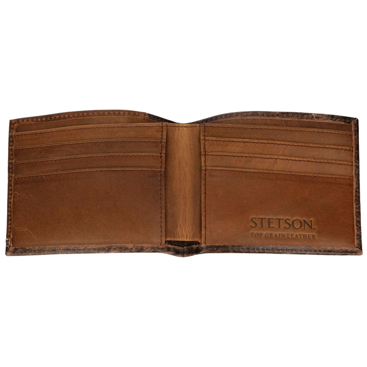 Hair-On-Hide Concho Leather Bi-fold Wallet